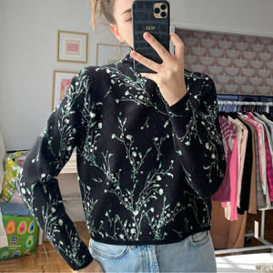 & Other Stories Vine Floral Print Turtleneck Sweater Sz XS NWOT